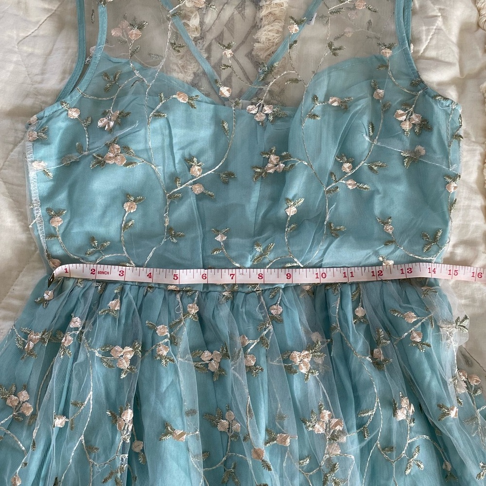 1950 inspired floral embroidery lace dress - Picture 7 of 7